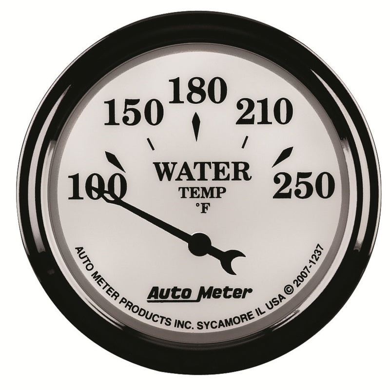 AutoMeter Gauge Water Temp 2-1/16in. 250 Deg. F Elec Old Tyme White II-thumbmail-2