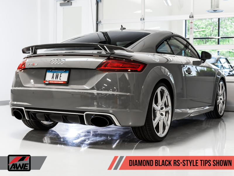 AWE Tuning 18-19 Audi TT RS 8S/RK3 2.5L Turbo Track Edition Exhaust - Diamond Black RS-Style Tips-thumbmail-2