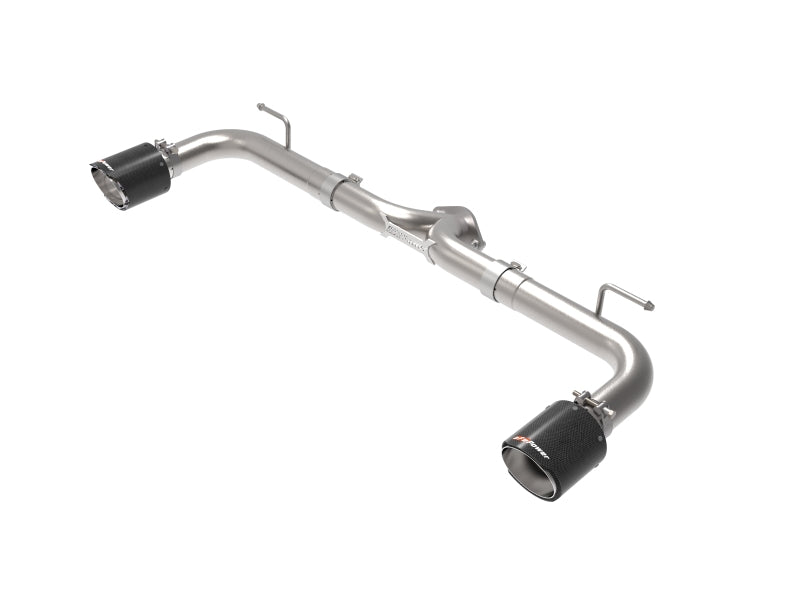aFe Takeda 2-1/2in 304 SS Axle-Back Exhaust w/ Carbon Fiber Tips 14-18 Mazda 3 L4 2.0L/2.5L-thumbmail-1