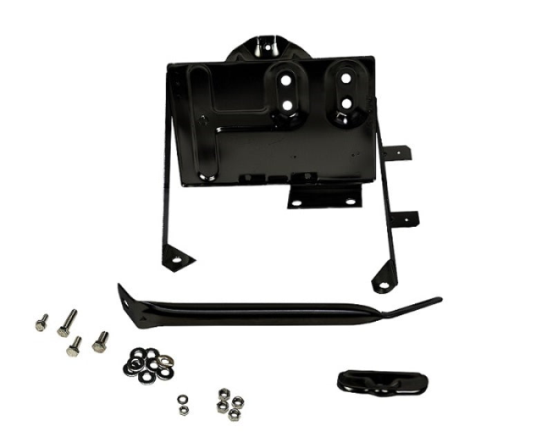 Kentrol 76-86 Jeep CJ Battery Tray with support arm - Powdercoat Black-thumbmail-1