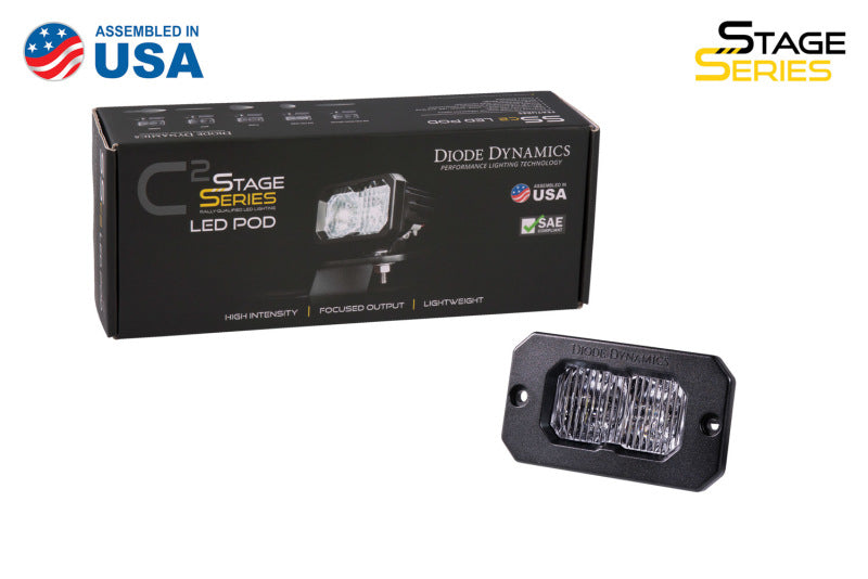 Diode Dynamics Stage Series 2 In LED Pod Sport - White Flood Flush RBL Each-thumbmail-2