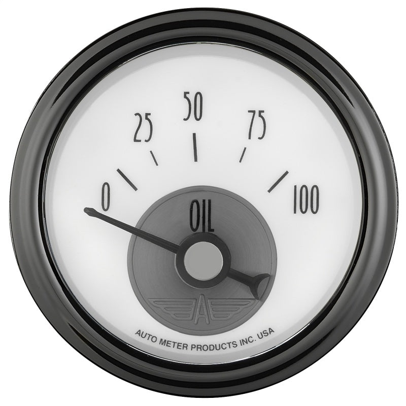 Autometer Prestige Series Pearl 2-1/16in 100PSI Electronic Oil Pressure Gauge-thumbmail-2