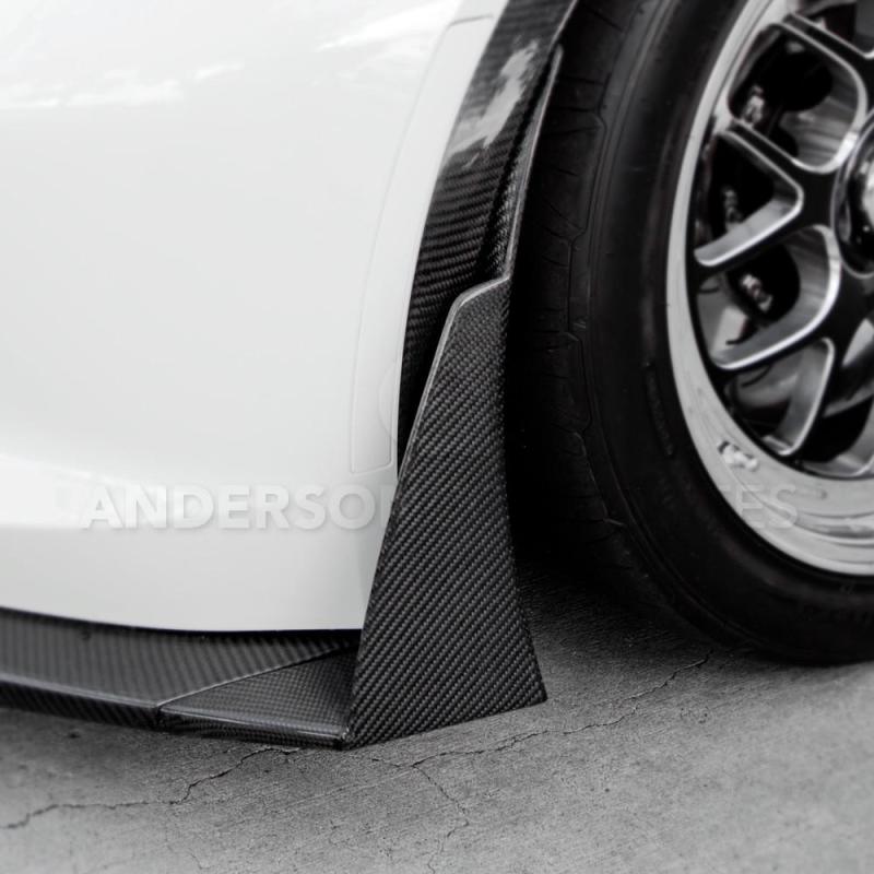 Anderson Composites 14+ Chevrolet Corvette C7 Z06 Front Bumper Canards-thumbmail-1