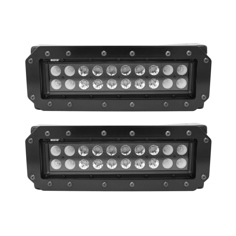 Westin HDX Flush Mount B-FORCE LED Light Kit (Set of 2) w/wiring harness - Black-thumbmail-8