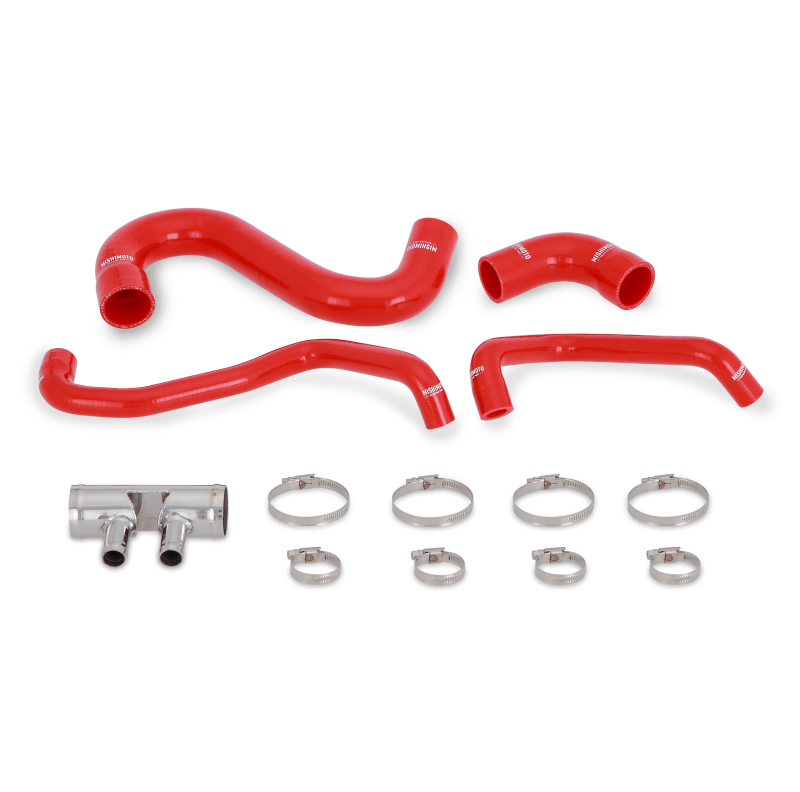 Mishimoto 2015+ Ford Mustang GT Silicone Lower Radiator Hose - Red-thumbmail-2