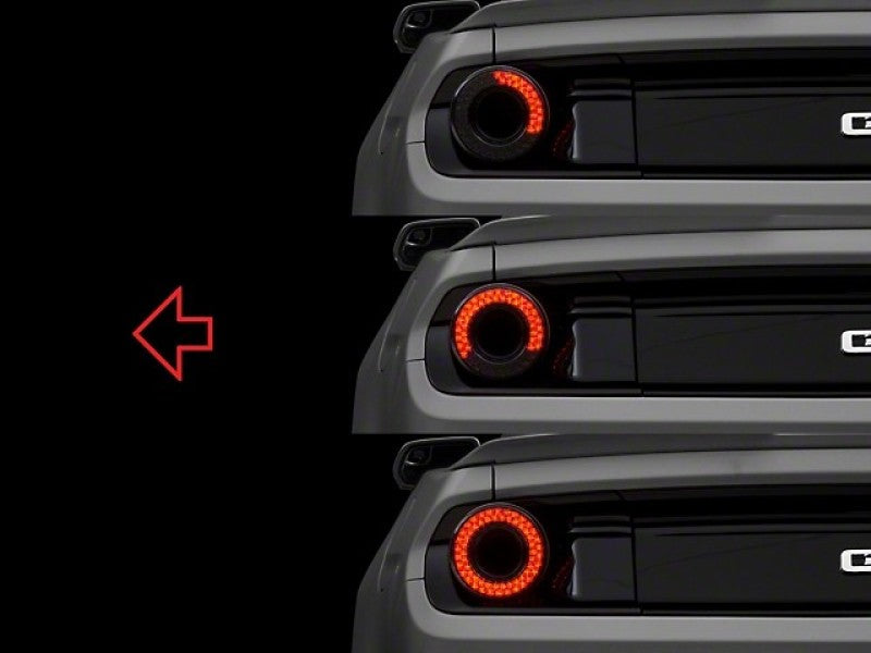 Raxiom 15-22 Ford Mustang Halo LED Tail Lights - Gloss Black Housing (Smoked Lens)-thumbmail-1