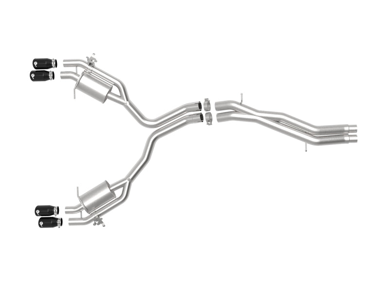 aFe 18-20 Audi RS5 Coupe MACH Force-Xp 3in to 2.5in 304 SS Axle-Back Exhaust System (Quad Black Tip)-thumbmail-5