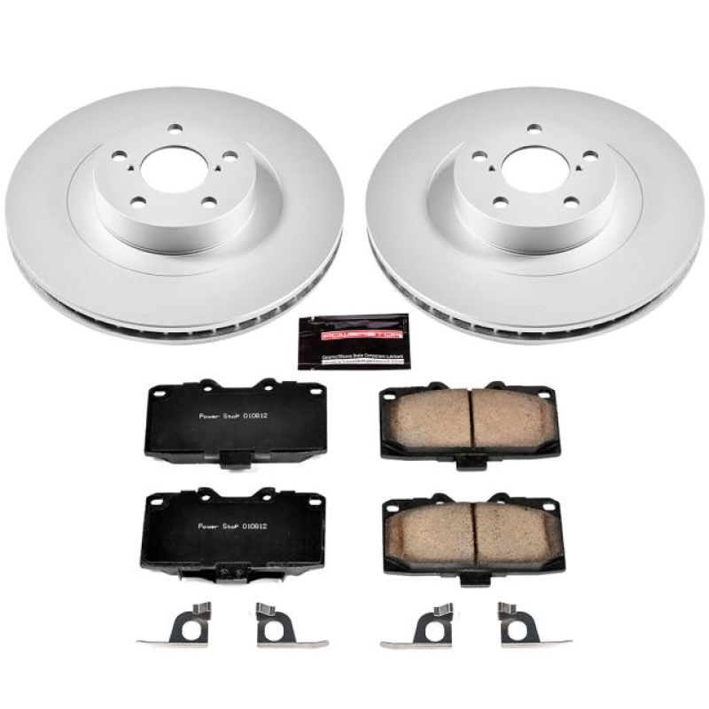 Power Stop 06-07 Subaru Impreza Front Z17 Evolution Geomet Coated Brake Kit-thumbmail-1
