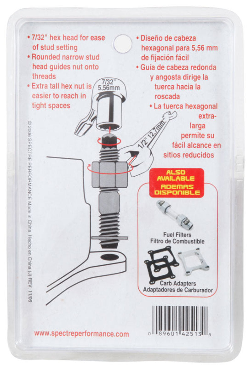 Spectre Carburetor Stud Kit w/Hardware 1-1/2in.-thumbmail-5