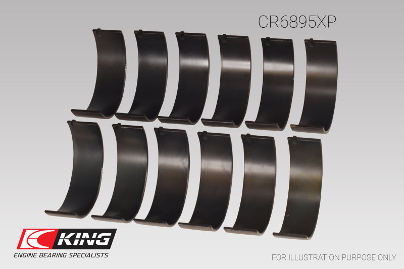 King Ford Ecoboost 3.5L V6 (Size 0.25) pMaxBlack Coated Connecting Rod Bearing Set-thumbmail-3