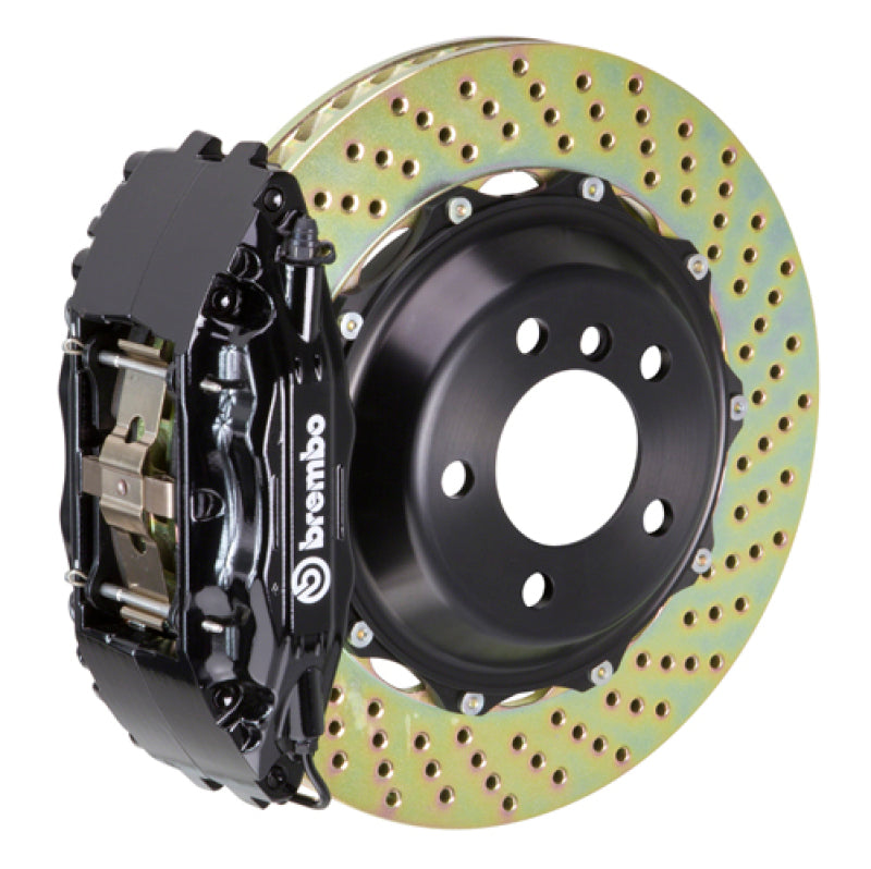 Brembo 92-00 Viper RT-10/GTS Front GT BBK 4 Piston Cast 2pc 355x32 2pc Rotor Drilled-Black-thumbmail-1