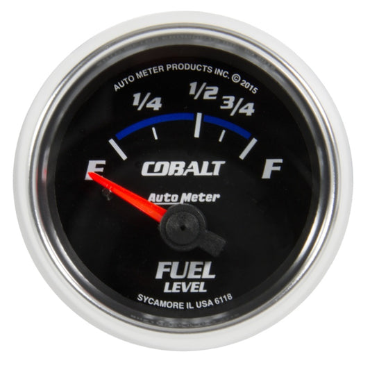 Autometer Cobalt Gauge Fuel Level 2 1/16in 16e To 158f Elec Cobalt
