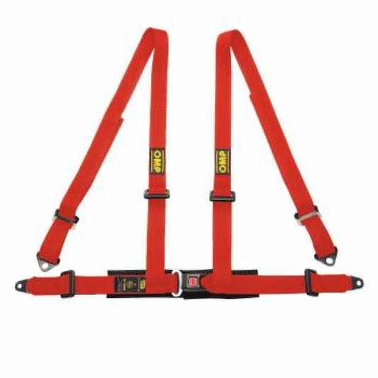 OMP 4 Point Harness - Red