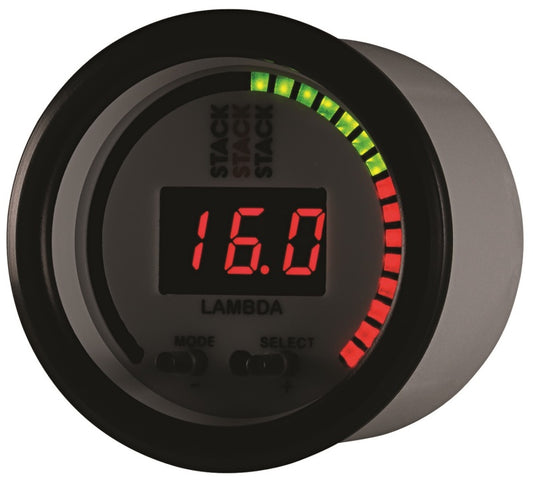 Autometer Stack 52mm Pro-Control Wideband Air/Fuel Ratio (Lambda) Gauge - White