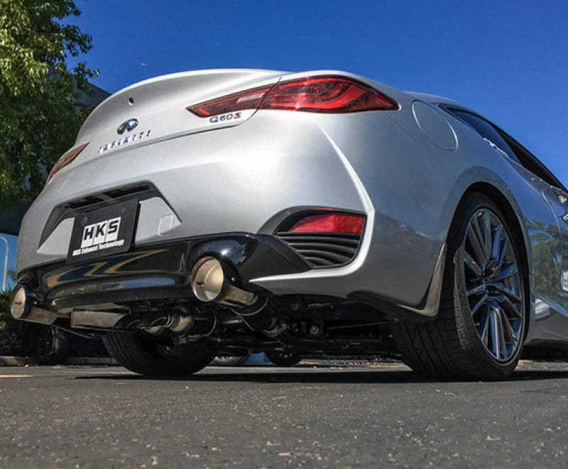 HKS 2017 Infiniti Q60 (RWD) Dual Hi-Power Titanium Tip Catback Exhaust-thumbmail-2