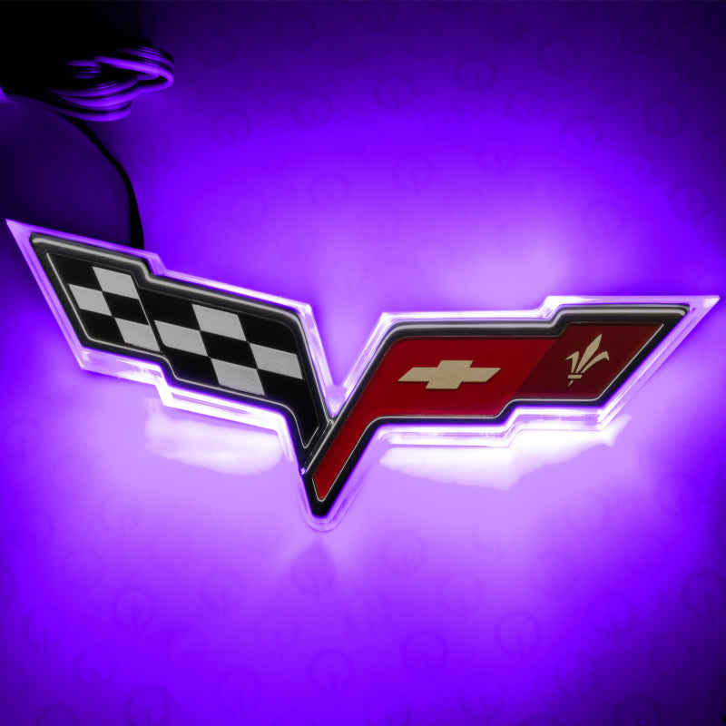 Oracle Chevrolet Corvette C6 Illuminated Emblem - Dual Intensity - UV/Purple-thumbmail-4