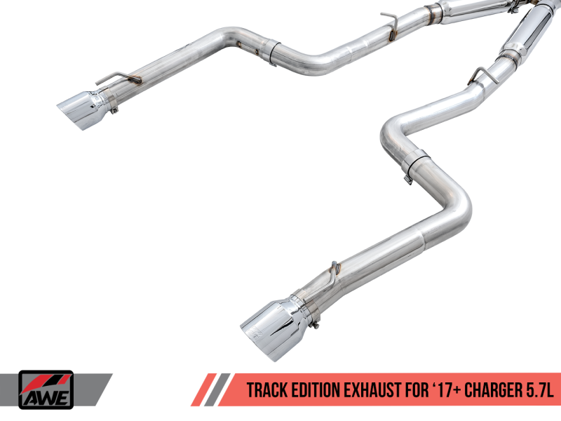AWE Tuning 2017+ Dodge Charger 5.7L Track Edition Exhaust - Chrome Silver Tips-thumbmail-2