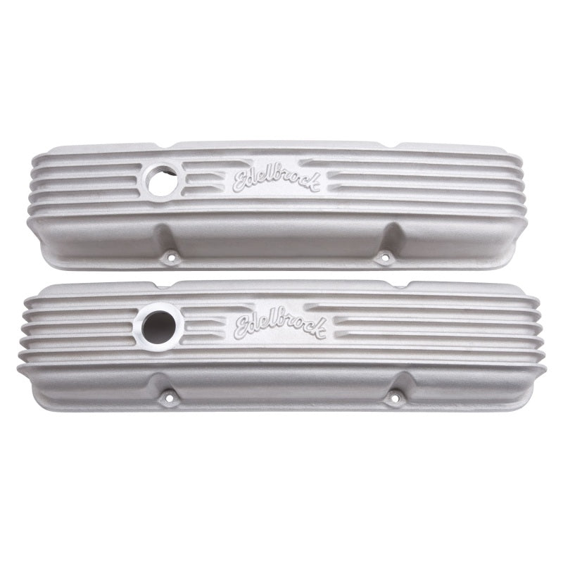 Edelbrock Valve Cover Classic Series Chevrolet 1959-1986 262-400 CI V8 w/ Oil Fill Hole Satin-thumbmail-4