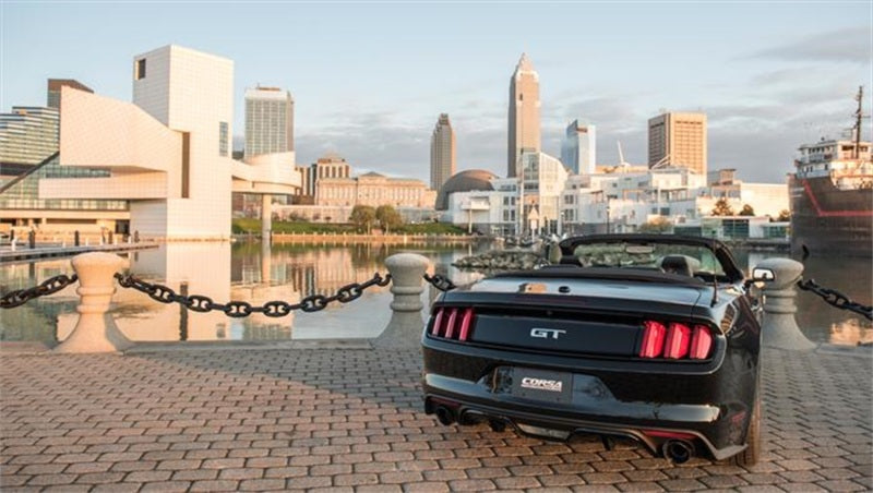 Corsa 15-16 Ford Mustang GT Convertible 5.0L V8 Black Xtreme Dual Rear Exit Exhaust-thumbmail-4