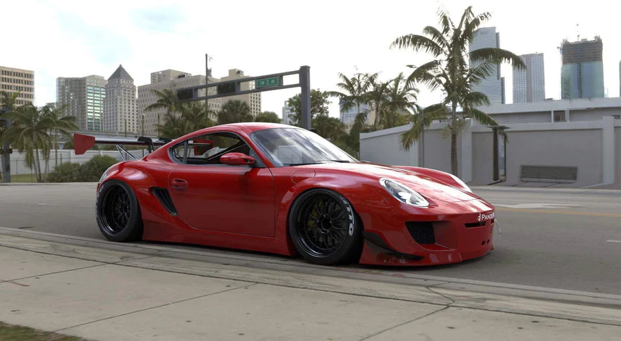 GReddy 09-12 Porsche Cayman Pandem Rocket Bunny Side Skirts Only-thumbmail-3