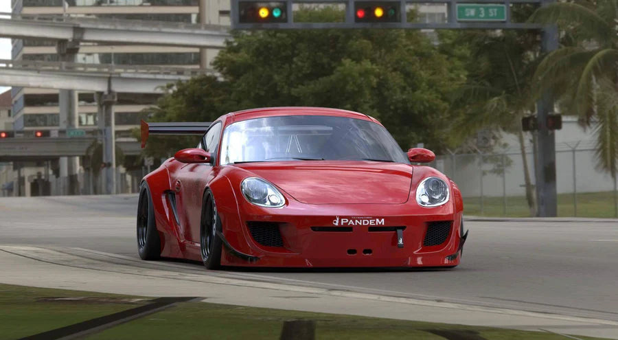 GReddy 09-12 Porsche Cayman Pandem Rocket Bunny Side Skirts Only-thumbmail-5