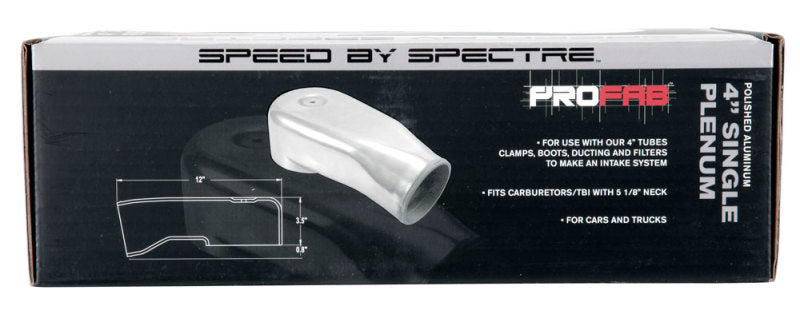 Spectre Plenum 4in. OD x 9in. (Air Cleaner to Stud Inlet) - Single-thumbmail-3