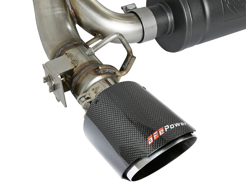 aFe Takeda 3in 304 SS Axle-Back Exhaust System w/ Carbon Fiber Tips 16-18 Ford Focus RS I4-2.3L (t)-thumbmail-4