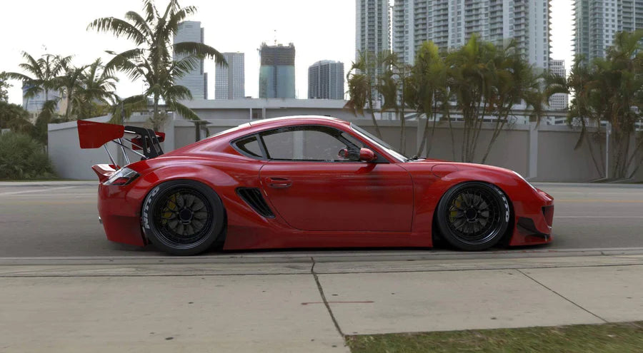GReddy 09-12 Porsche Cayman Pandem Rocket Bunny Side Skirts Only