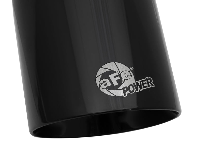 aFe MACH Force-Xp Univ 304 SS Double-Wall Clamp-On Exhaust Tip - Black - 3in Inlet - 4.5in Outlet-thumbmail-2