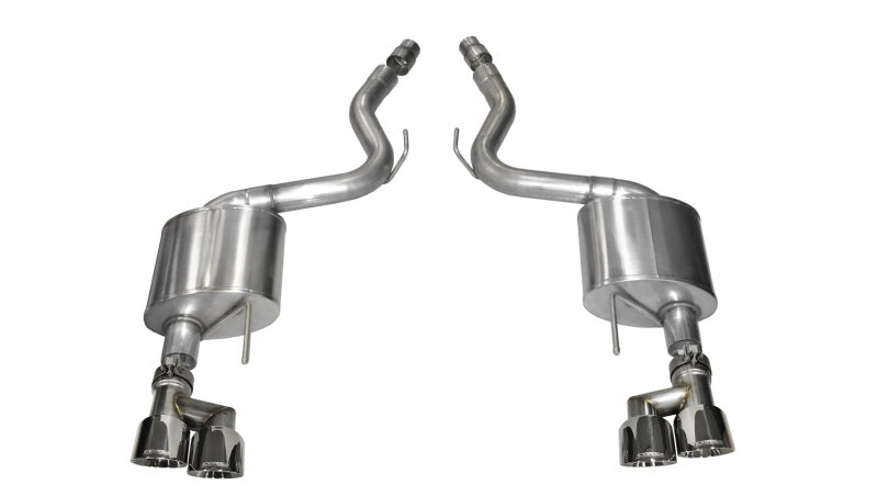 Corsa 15-16 Ford Mustang GT 5.0 3in Axle Back Exhaust Polish Quad Tips (Sport)-thumbmail-1
