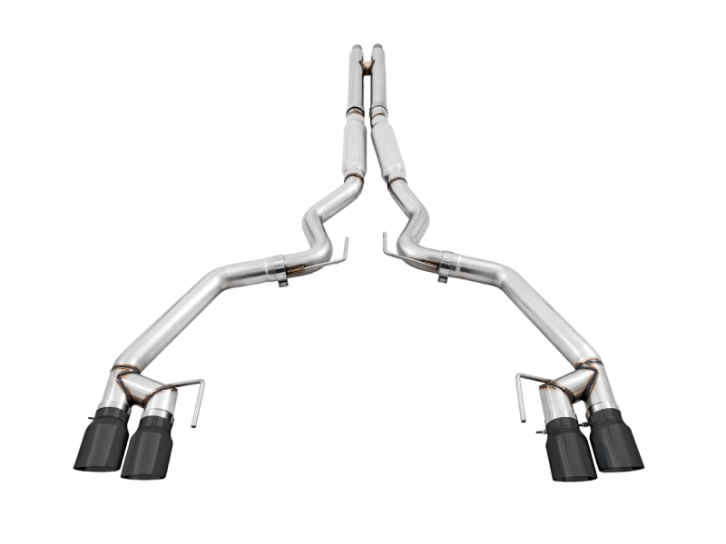 AWE Tuning 2018+ Ford Mustang GT (S550) Cat-back Exhaust - Track Edition (Quad Diamond Black Tips)-thumbmail-2