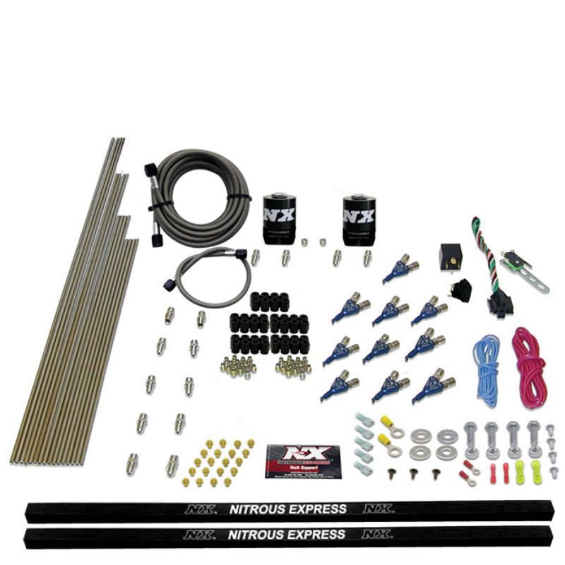 Nitrous Express 10 Cyl Piranha Nozzle Direct Port Nitrous Kit (250-500HP) w/o Bottle-thumbmail-1