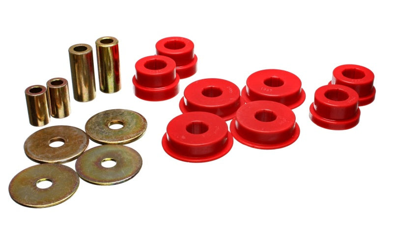 Energy Suspension 03-05 Mitsubishi Lancer EVO 8 Red Rear Differential / Mustache Bar Bushing Set-thumbmail-2