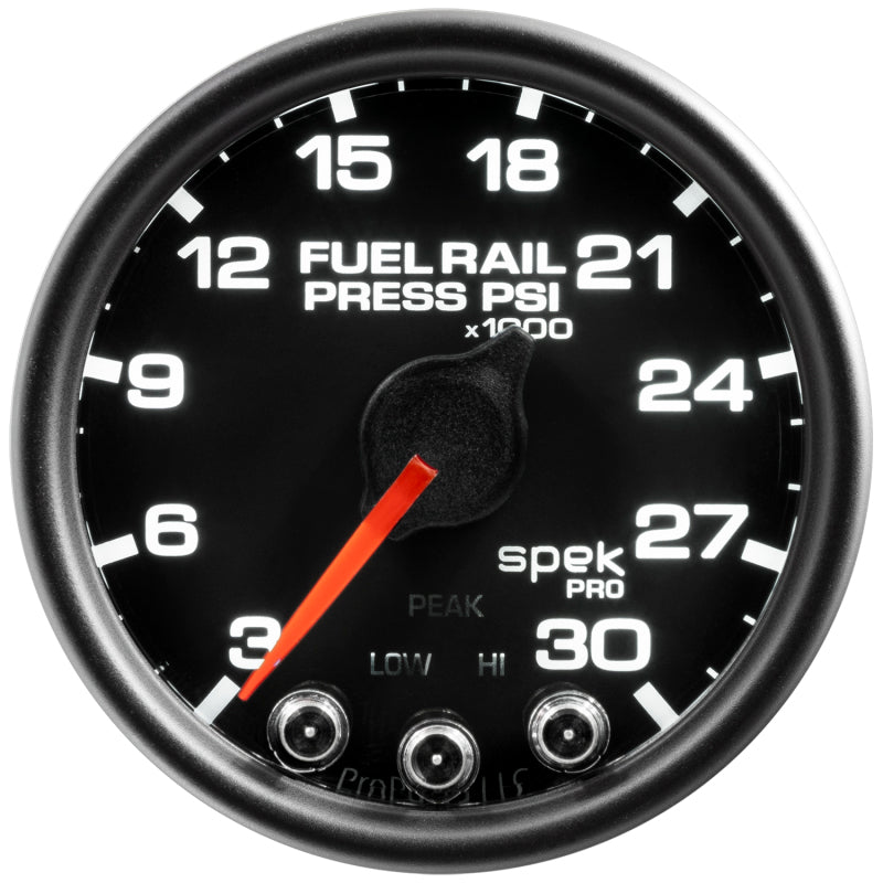 Autometer Spek-Pro Gauge Rail Press 2 1/16in 30Kpsi Stepper Motor W/Peak & Warn Blk/Blk-thumbmail-1