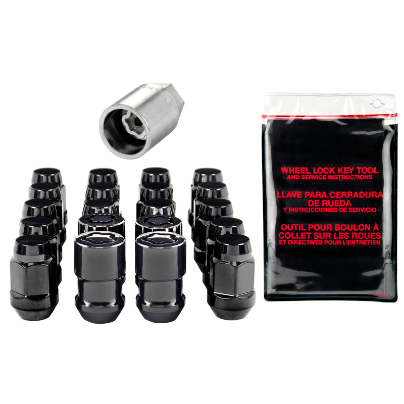 McGard 5 Lug Hex Install Kit w/Locks (Cone Seat Nut / Bulge) 1/2-20 / 3/4 Hex / 1.45in. L - Black-thumbmail-6