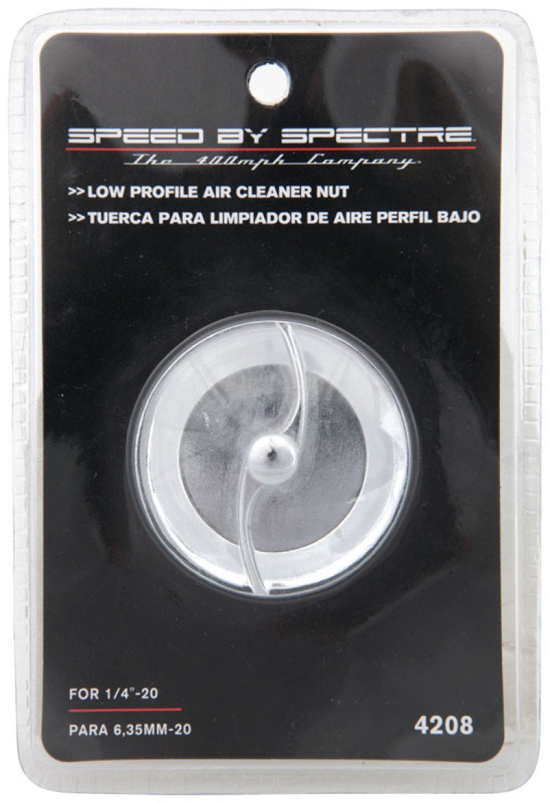 Spectre Air Cleaner Nut Low Profile (Fits 1/4in.-20 Threading) - Chrome-thumbmail-5