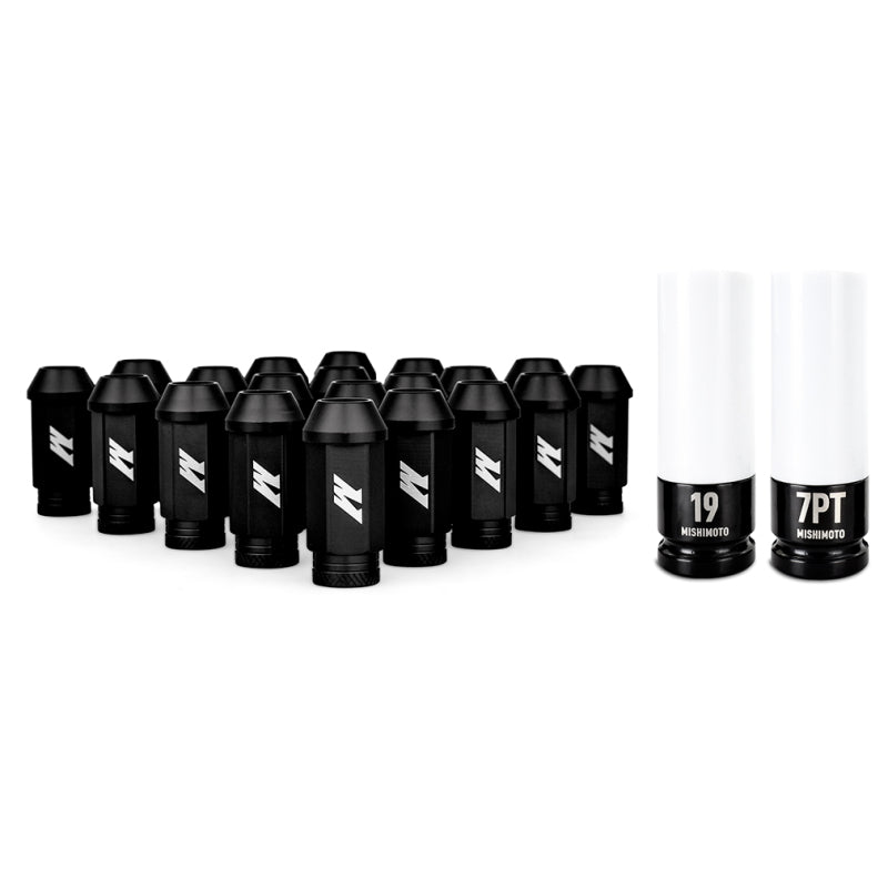 Mishimoto Aluminum Locking Lug Nuts M12x1.5 20pc Set Black-thumbmail-1