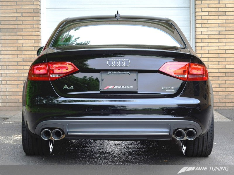 AWE Tuning Audi B8 A4 Touring Edition Exhaust - Quad Tip Polished Silver Tips-thumbmail-2