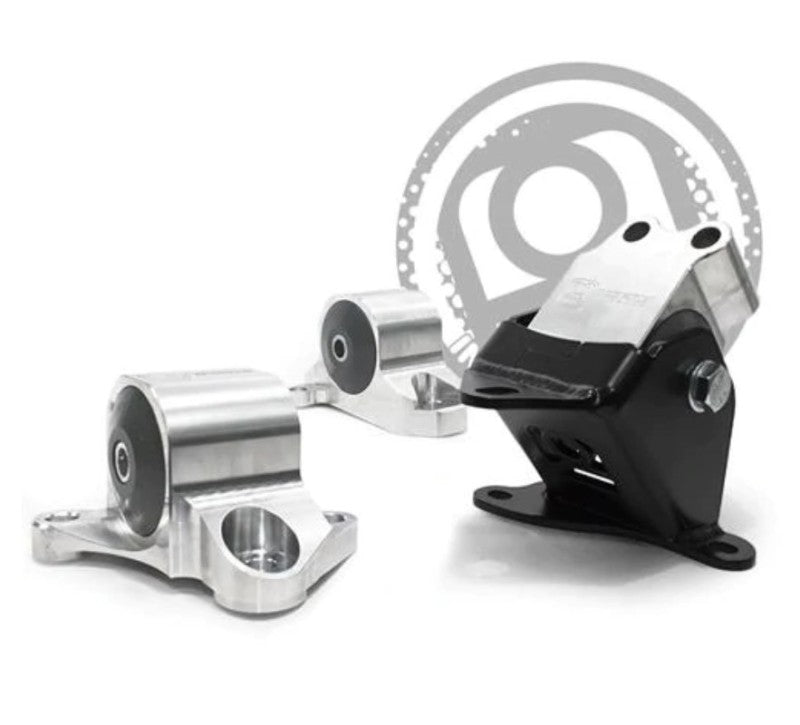 Innovative 96-00 Civic B/D Series Silver Aluminum Mounts 85A Bushings (3 Bolt)-thumbmail-1