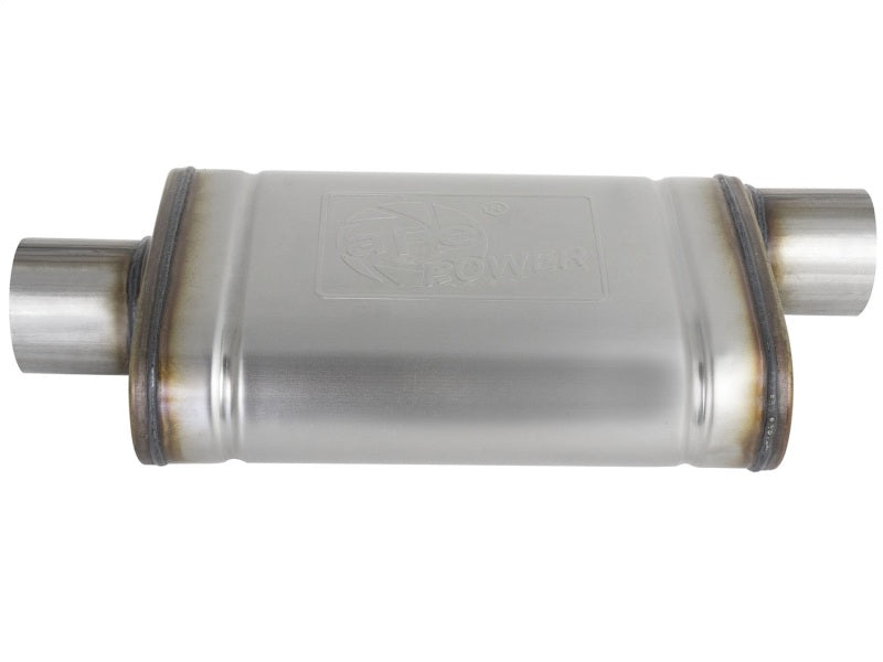 aFe MACHForce XP SS Muffler 3in Center Inlet / 3in Outlet 9in L x 4in W x 14in Body-thumbmail-2