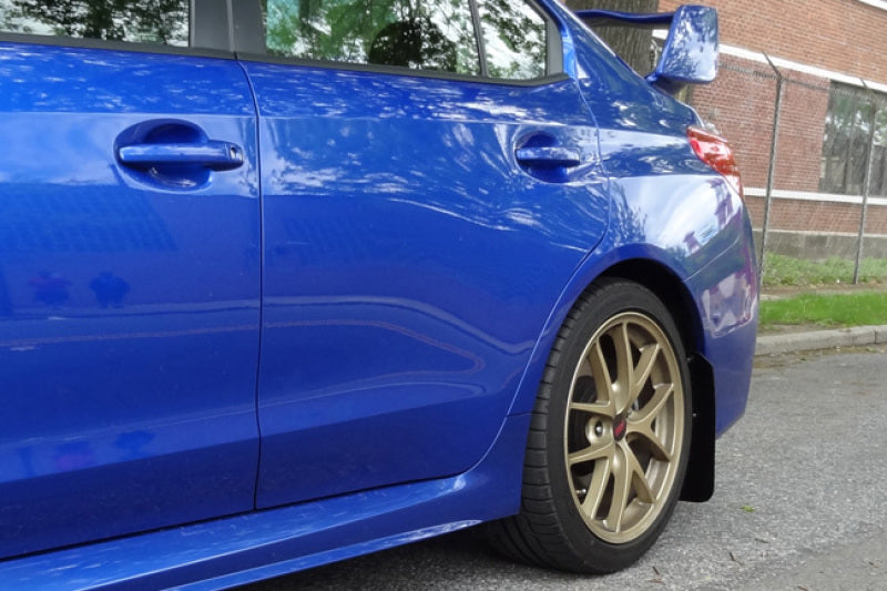 Rally Armor 15-21 Subaru WRX/STI (Sedan ONLY) Blue UR Mud Flap w/ White Logo-thumbmail-3