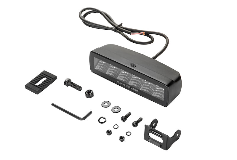 Hella Universal Black Magic 6 L.E.D. Mini Light Bar - Flood Beam-thumbmail-7