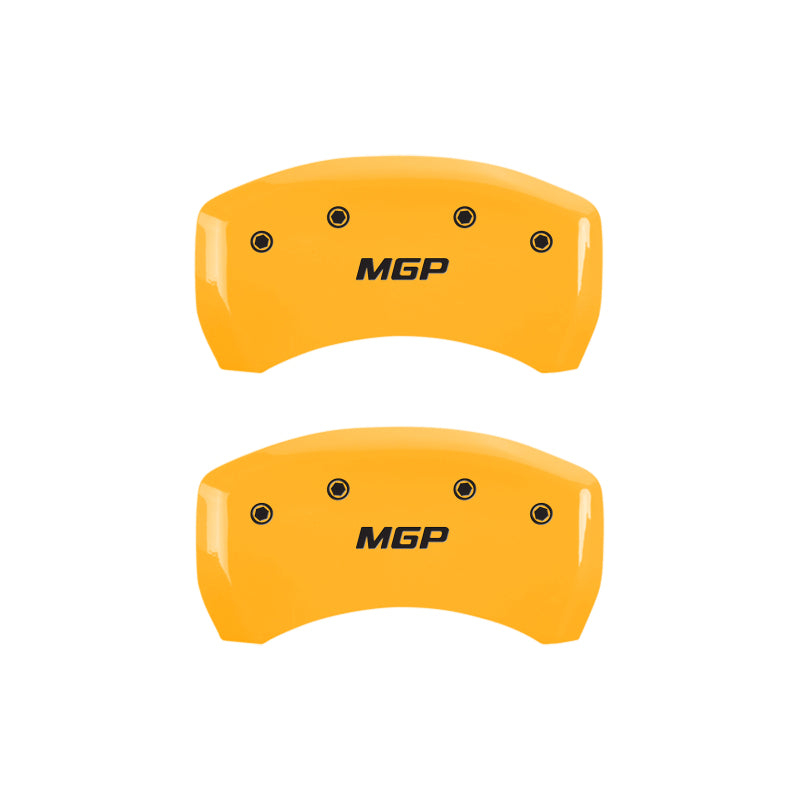 MGP 4 Caliper Covers Engraved Front & Rear MGP Yellow Finish Black Char 2006 Infiniti G35-thumbmail-4