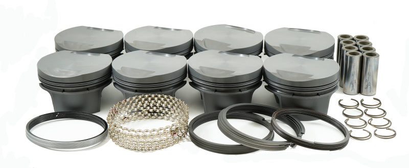 Mahle MS Piston Set BBF 544ci 4.390in Bore 4.5in Stroke 6.7in Rod 0.990 Pin -8cc 11.1 CR Set of 8-thumbmail-2