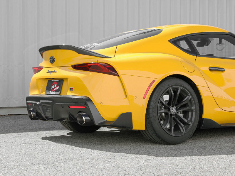 aFe POWER Takeda 2021 Toyota Supra 2.0L (t) 2.5in-3in 304 SS CB Exhaust w/ Carbon Tips-thumbmail-4