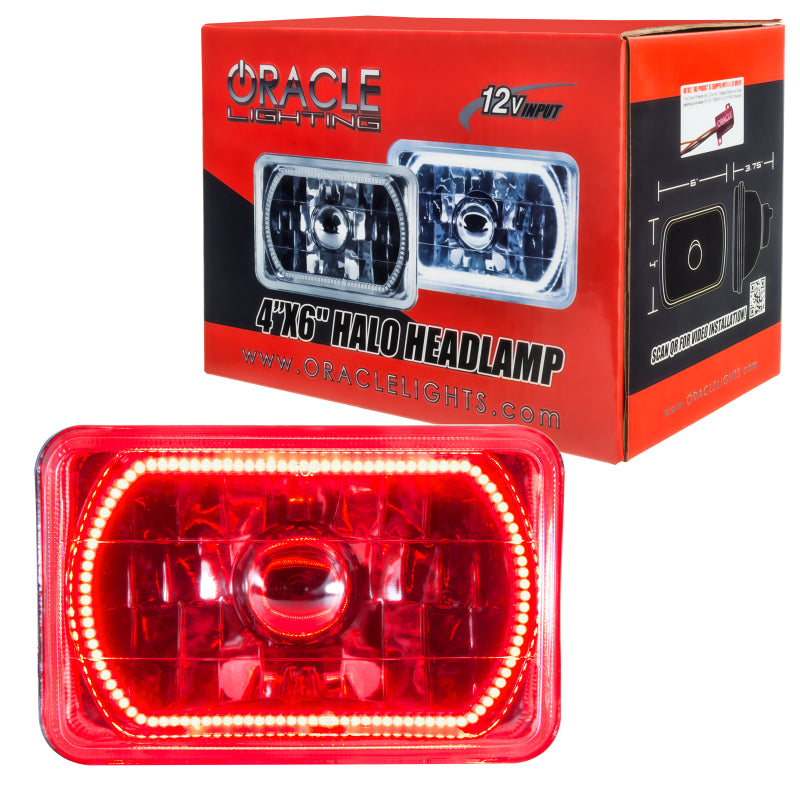 Oracle Pre-Installed Lights 4x6 IN. Sealed Beam - Red Halo-thumbmail-2