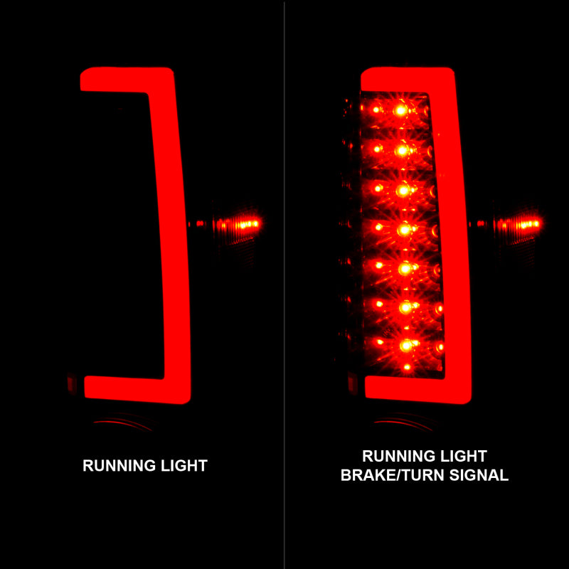 ANZO 2004-2012 Chevrolet Colorado/ GMC Canyon LED Tail Lights w/ Light Bar Black Housing Smoke Lens-thumbmail-4