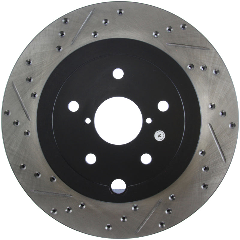 StopTech 08+ Subaru STI (Will Not Fit 05-07) Slotted & Drilled Sport Brake Rotor-thumbmail-4