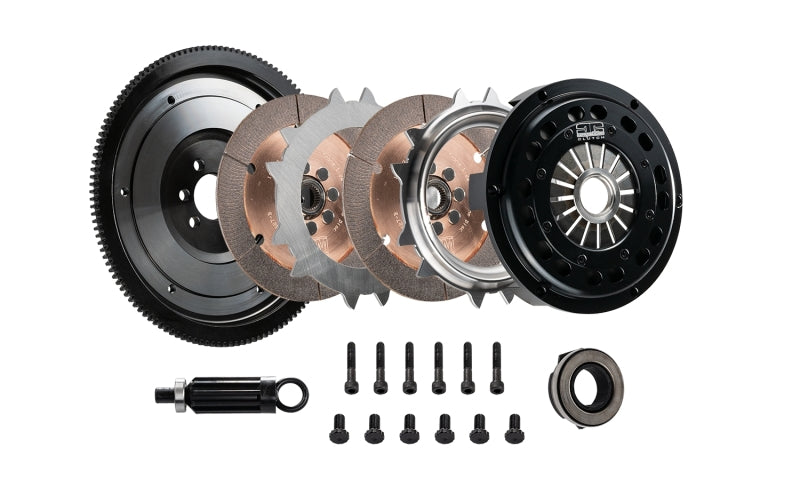 DKM Clutch VW Corrado/Golf/GTI (1.8T) Ceramic Twin Disc MR Clutch w/Flywheel (650 ft/lbs Torque)-thumbmail-3