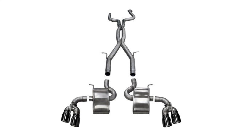 Corsa 16-18 Chevy Camaro SS 6.2L Xtreme+ 2.75in Cat-Back Dual Rear Exit w/ Twin 4in Black PVD Tips-thumbmail-1